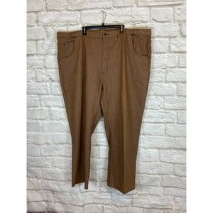 THE HABAND TAILGATER PANTS Mens 54 Orangey Brown color Denim SHORTENED